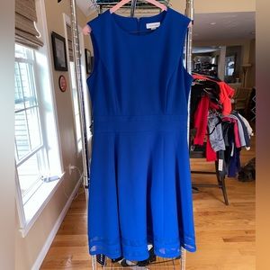 Calvin Klein A-line blue dress